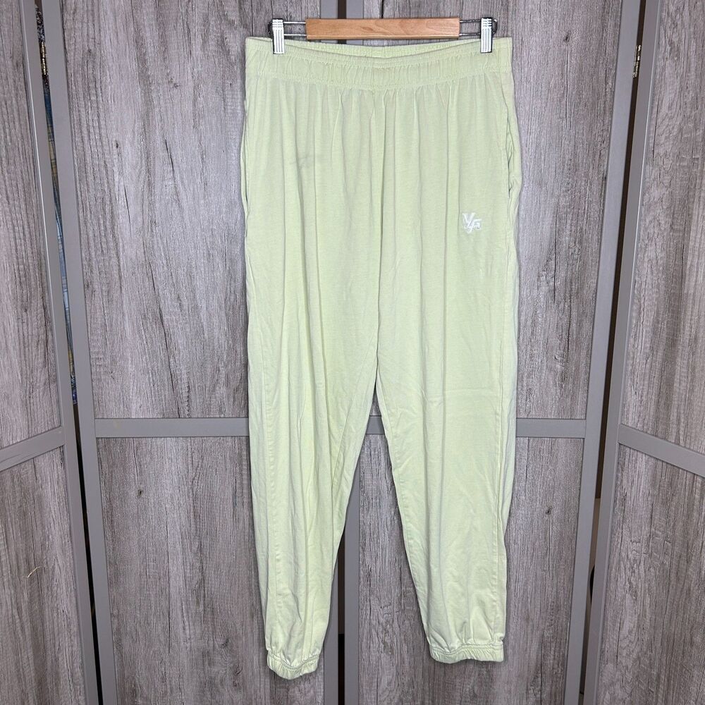 YoungLA Jogger Pants Sweatpants Light Green Color Cotton Streetwear Size L